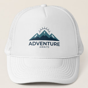 Adventure Awaits Trucker Hat   Outdoor Mesh Hat