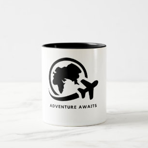 Adventure Awaits Two-Tone Coffee Mug