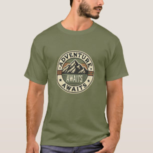 Adventure Awaits - Vintage Outdoors T-Shirt