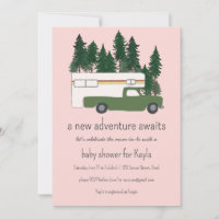Adventure Awaits Vintage Truck Camper BABY SHOWER