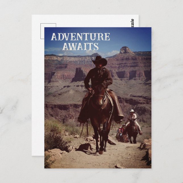 Adventure Awaits Western Outdoor Theme Postcard (Front/Back)