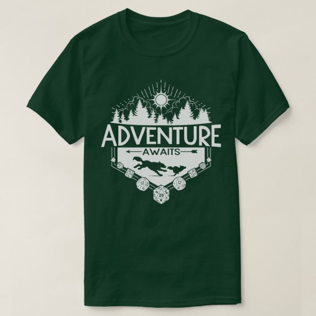 Adventure Awaits White Version T-Shirt (Design Front)