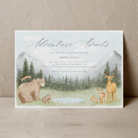 Adventure Awaits Woodland Animals Baby Shower