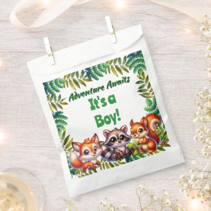 Adventure Awaits Woodland It's a Boy Baby Shower Favour Bags