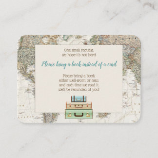 Adventure Awaits World Map Book Request Enclosure  Card