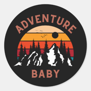 Adventure Baby Classic Round Sticker
