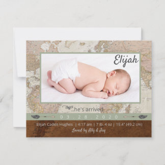 Adventure Baby Photo Announcement