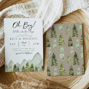 Adventure Baby Shower Invitation   Forest