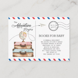 Adventure Baby Shower Travel Bring a Book Instead Enclosure Card