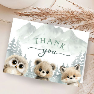 Adventure Begin Baby Shower Folded Thank You Card
