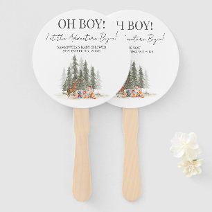 Adventure Begin Baby Shower Hand Fan