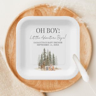 Adventure Begin Baby Shower Paper Plate