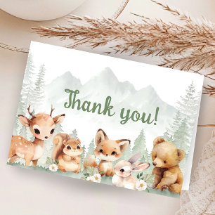 Adventure Begin Boy Baby Shower Folded Thank You Card