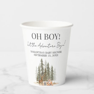 Adventure Begin Woodland Animals Baby Shower Paper Cups