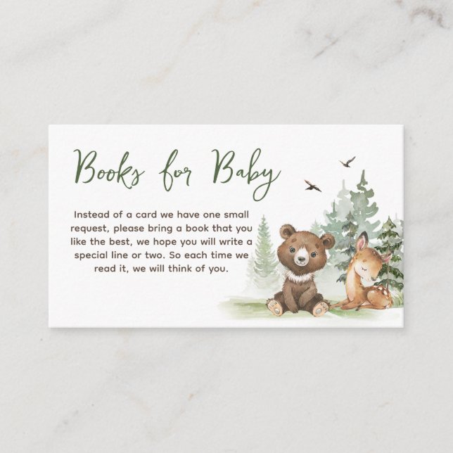 Adventure Begin Woodland Animals Books for Baby Enclosure Card (Front)