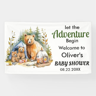 Adventure Begin Woodland Baby Shower Banner