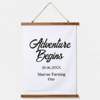 Adventure begins 1st birthday name date simple min