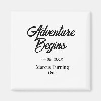 Adventure begins 1st birthday name date simple min