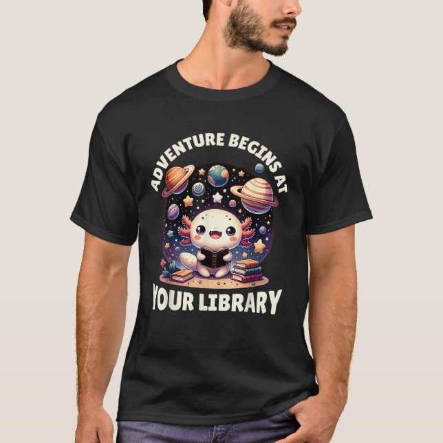 Adventure Begins At Your Library Summer Reading Pr T-Shirt (Front)