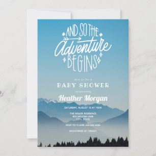 Adventure Begins Baby Shower Invitation