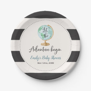 Adventure Begins Baby Shower Paper Plate 7"