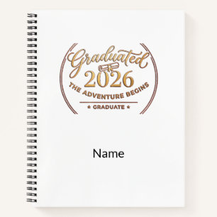 Adventure Begins Graduation Notebook