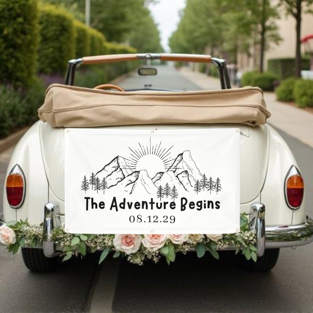 Adventure Begins Just Married Banner (Creator Uploaded)