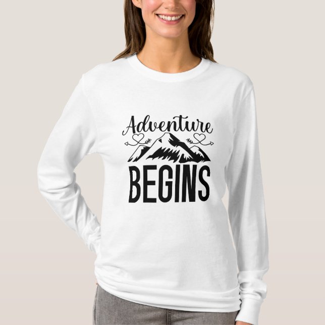 adventure begins T-Shirt (Front)