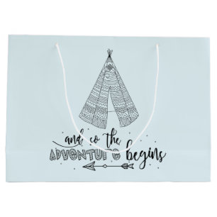Adventure Begins Teepee Baby Shower Gift Bag