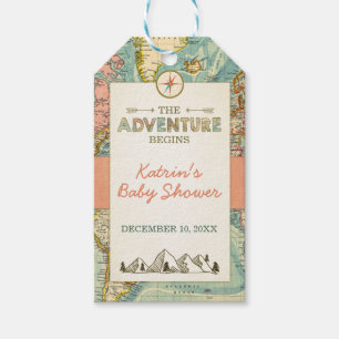 Adventure Begins Thank You Tags World Map Places