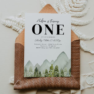 Adventure Birthday Invitation   Mountains Birthday