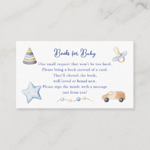 Adventure Boy Baby Toy Baby Shower Book Request Enclosure Card