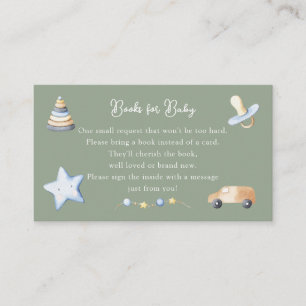 Adventure Boy Baby Toy Baby Shower Book Request Enclosure Card