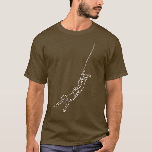 Adventure bungee jumper with customisable text  T-Shirt (Front)
