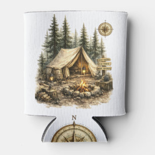 Adventure Cabin Trip Bachelor Party Rustic Camping Can Cooler