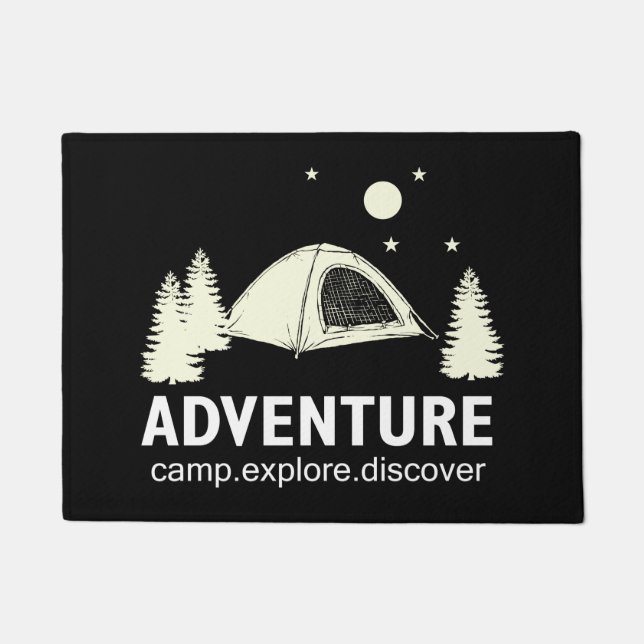 Adventure Camp Explore and Discover Doormat (Front)