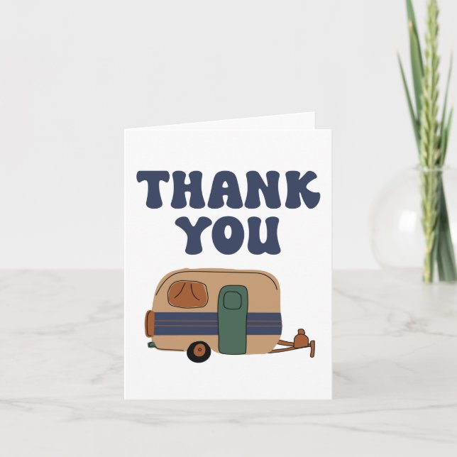 Adventure Camper Thank You Card (Front)
