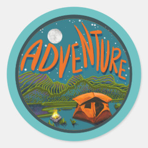 Adventure Camping Sticker