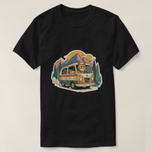 Adventure Cat Camper Van T-Shirt