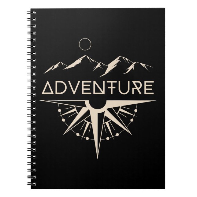 Adventure Compass Mountains Notebook (Front)