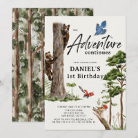 Adventure Continues Bear Forest 1st Birthday