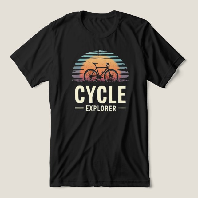  Adventure Cycle Lover Quote"Cycle explorer" Tri-Blend Shirt (Design Front)