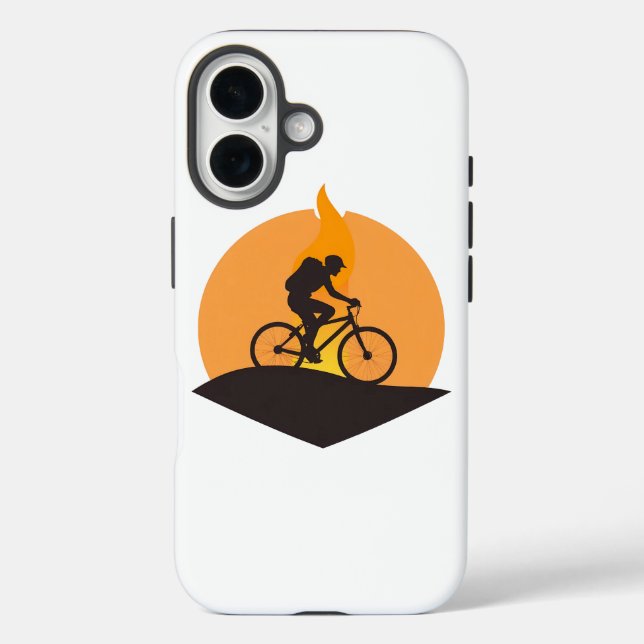 Adventure Cyclist: Sunrise Journey Silhouette Case-Mate iPhone Case (Back)