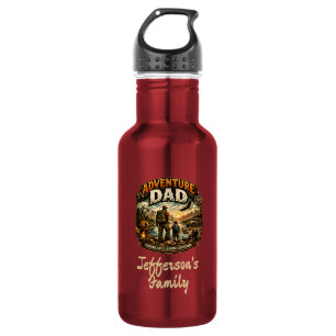 Adventure Dad Shirt – Vintage Outdoor Camping  532 Ml Water Bottle