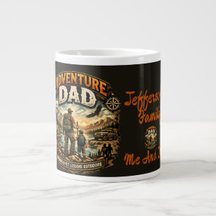Adventure Dad Shirt – Vintage Outdoor Camping Large Coffee Mug