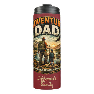 Adventure Dad Shirt – Vintage Outdoor Camping Thermal Tumbler