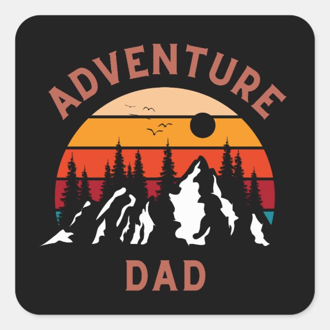 Adventure Dad Square Sticker (Front)