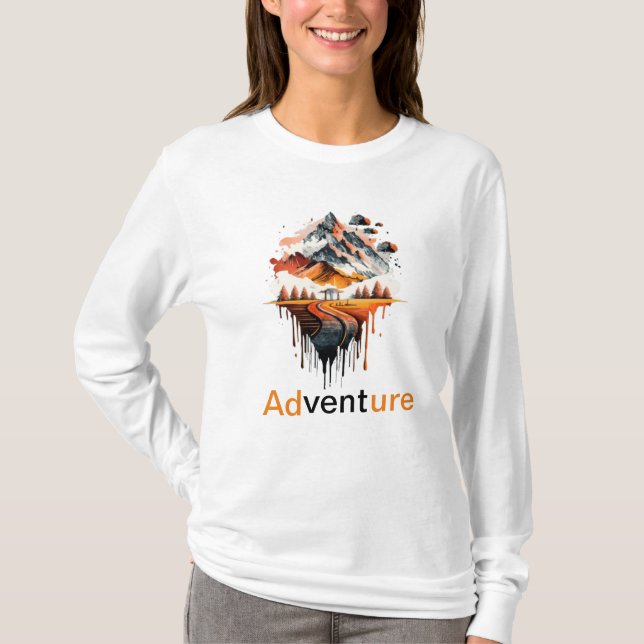 Adventure designed by artificial intelligence T-Shirt (Front)