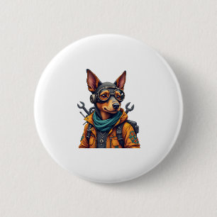 Adventure Dog   6 Cm Round Badge