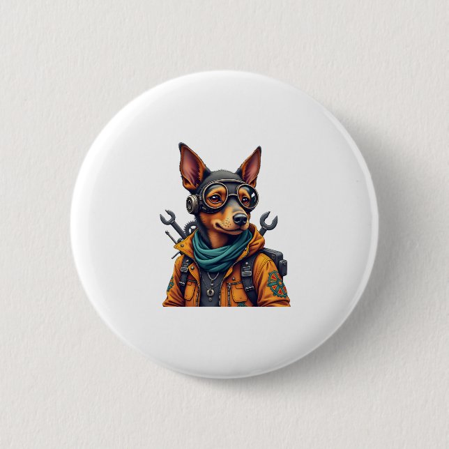 Adventure Dog   6 Cm Round Badge (Front)
